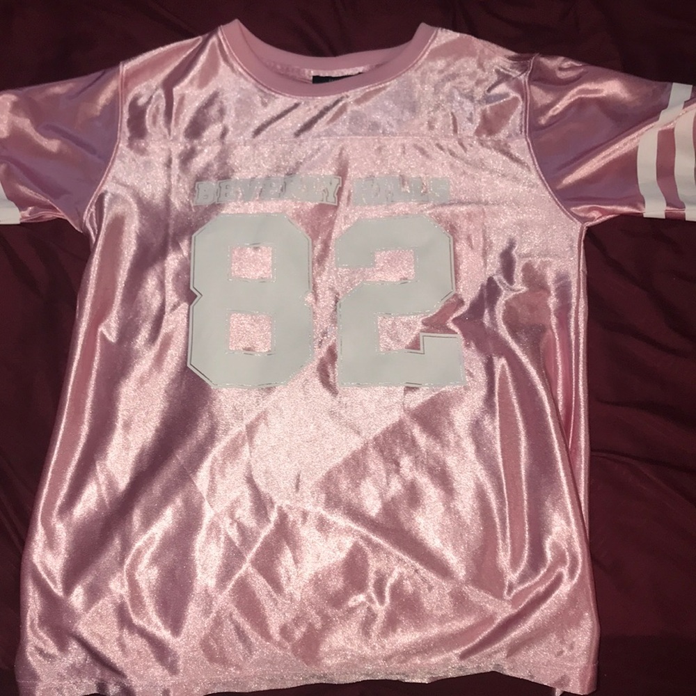 soft pink oversized graphic jersey t shirt